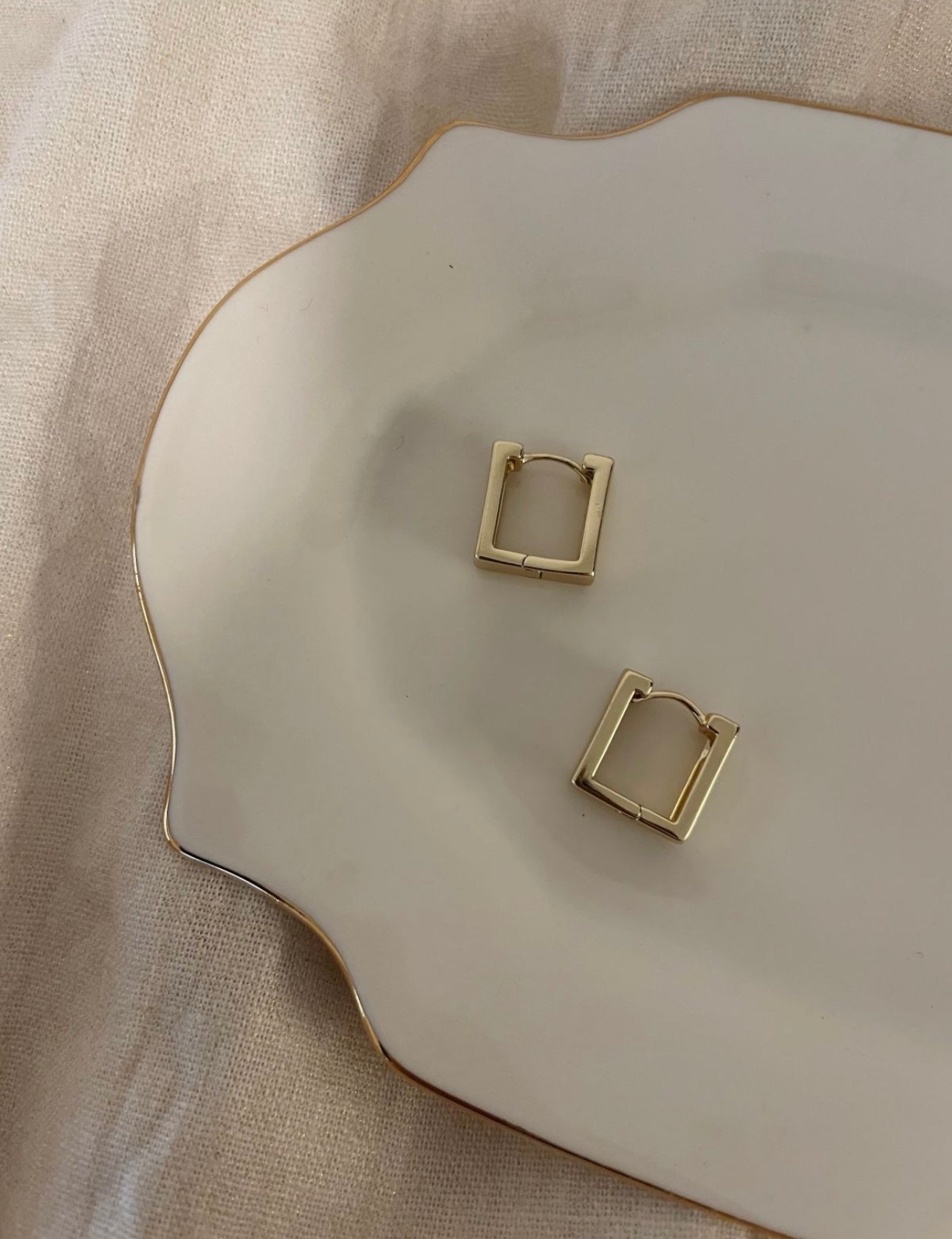 Day In The Life Square Hoop Earrings