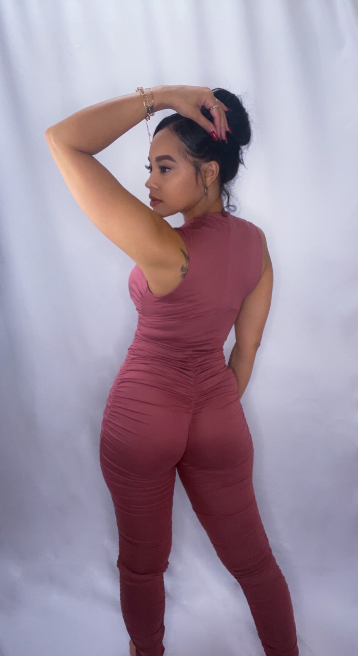 Entice Me Ruched Jumpsuit