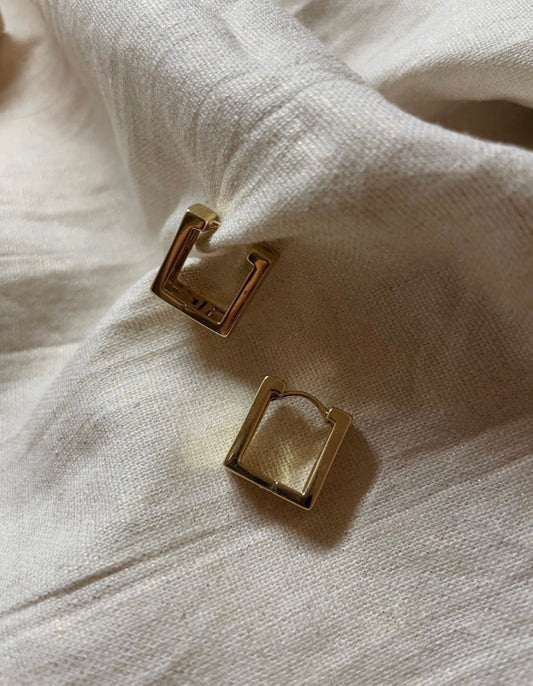 Day In The Life Square Hoop Earrings